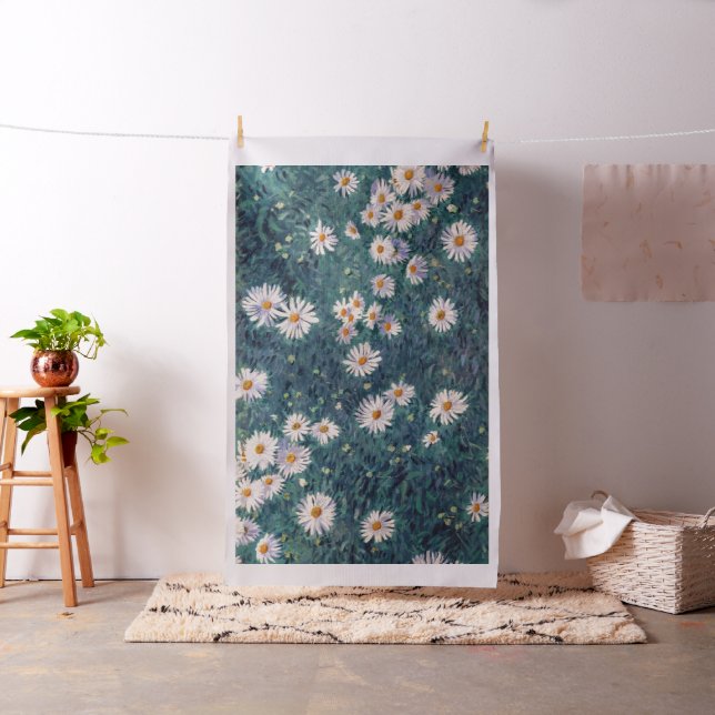 Gustave Caillebotte - Bed of Daisies, Detail Fabric (In Situ)