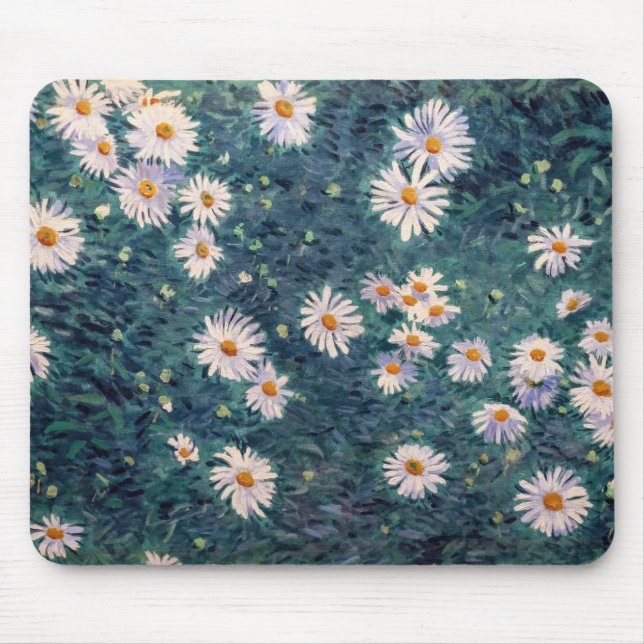 Gustave Caillebotte - Bed of Daisies, Detail Mouse Pad (Front)
