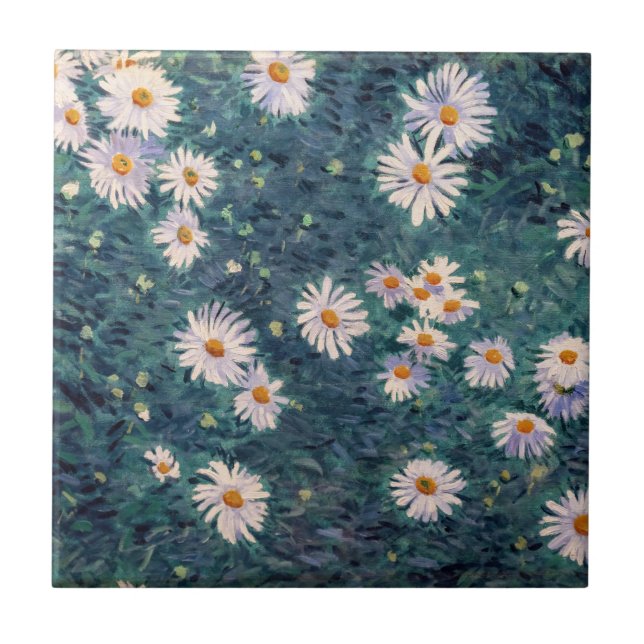 Gustave Caillebotte - Bed of Daisies, Detail Tile (Front)