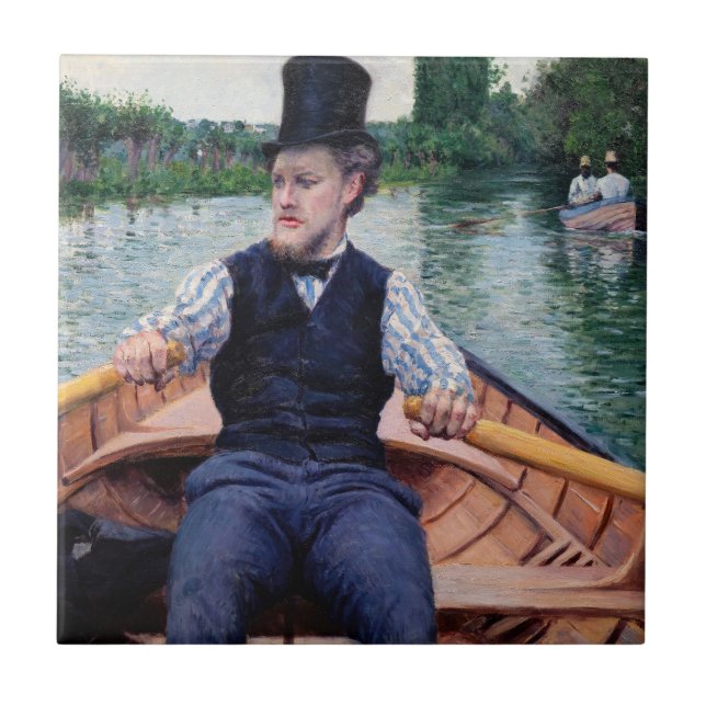 Gustave Caillebotte - Boating Party Tile (Front)