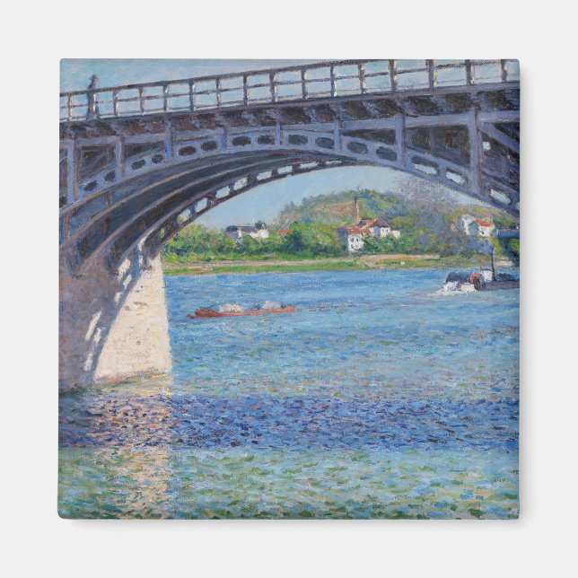 Gustave Caillebotte - Bridge at Argenteuil & Seine Magnet (Front)