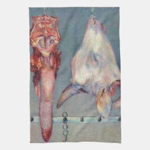 Gustave Caillebotte - Calf's Head and Ox Tongue Tea Towel