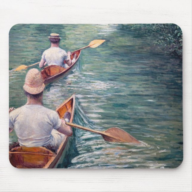 Gustave Caillebotte - Canoes on the Yerres Mouse Pad (Front)