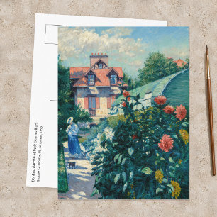 Gustave Caillebotte - Dahlias, Garden Postcard
