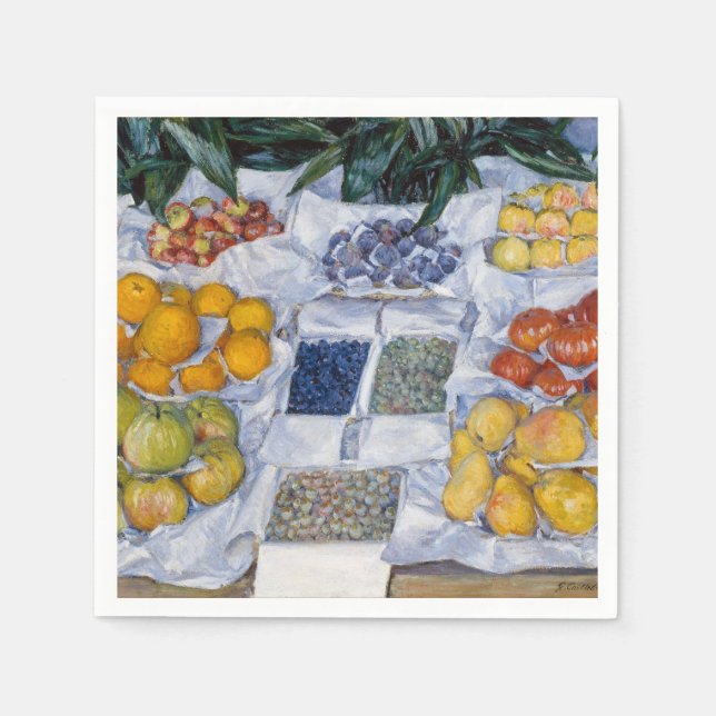 Gustave Caillebotte - Fruit Displayed on a Stand Napkin (Front)