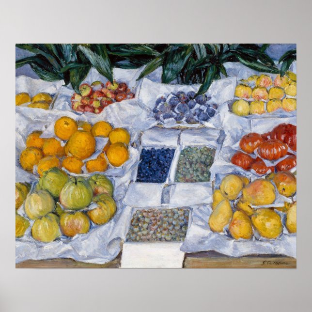 Gustave Caillebotte - Fruit Displayed on a Stand Poster (Front)