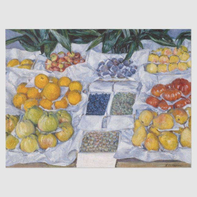 Gustave Caillebotte - Fruit Displayed on a Stand Tissue Paper (Front)