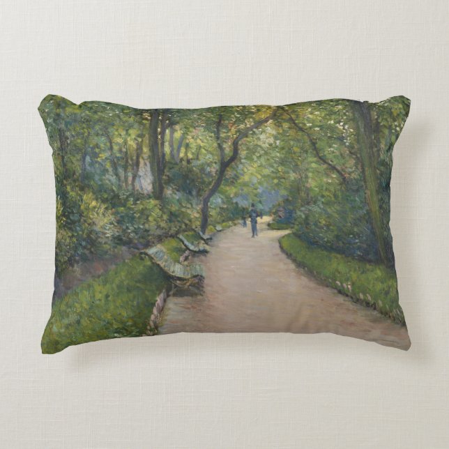 Gustave Caillebotte - Le Parc Monceau Decorative Cushion (Front)