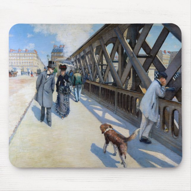 Gustave Caillebotte - Le Pont de l'Europe Mouse Pad (Front)