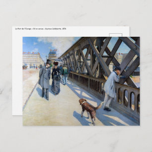 Gustave Caillebotte - Le Pont de l'Europe Postcard