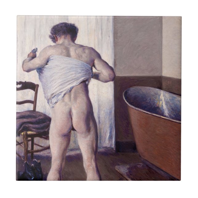 Gustave Caillebotte - Man at his Bath Tile (Front)
