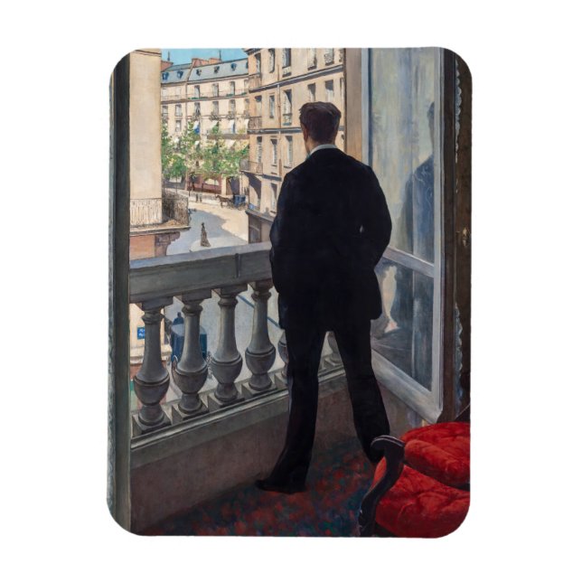 Gustave Caillebotte - Man at the Window Magnet (Vertical)
