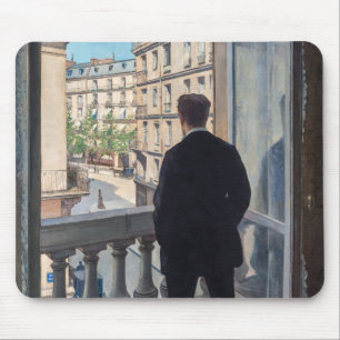 Gustave Caillebotte - Man at the Window Mouse Pad