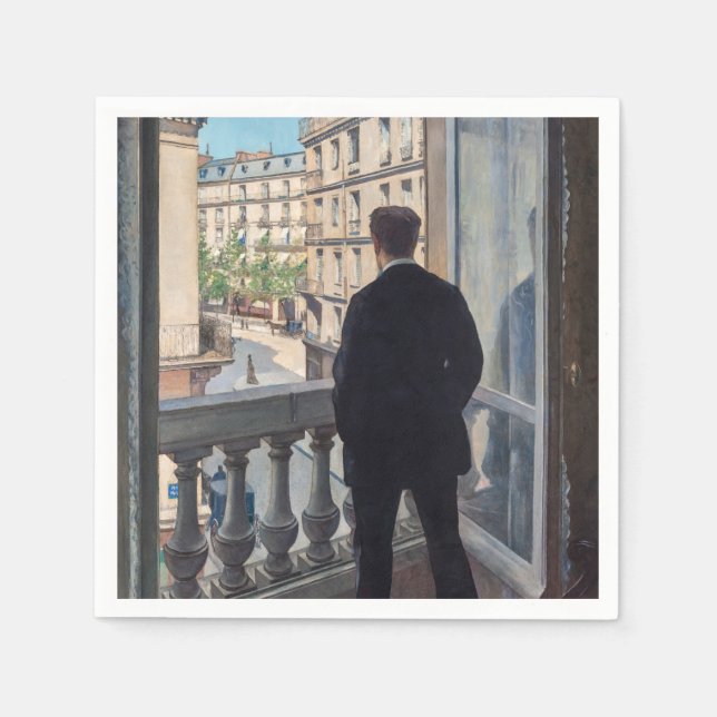 Gustave Caillebotte - Man at the Window Napkin (Front)