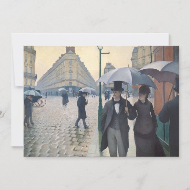 Gustave Caillebotte | Paris Street Rainy Day Invitation (Front)