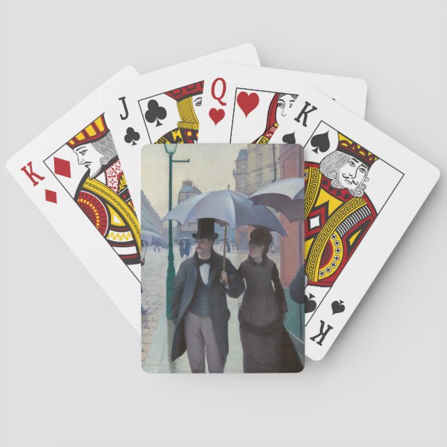 Gustave Caillebotte - Paris Street; Rainy Day Playing Cards (Back)
