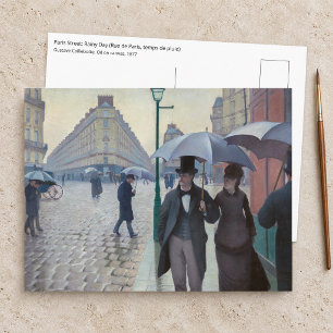 Gustave Caillebotte - Paris Street; Rainy Day Postcard