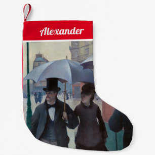 Gustave Caillebotte - Paris Street; Rainy Day Small Christmas Stocking