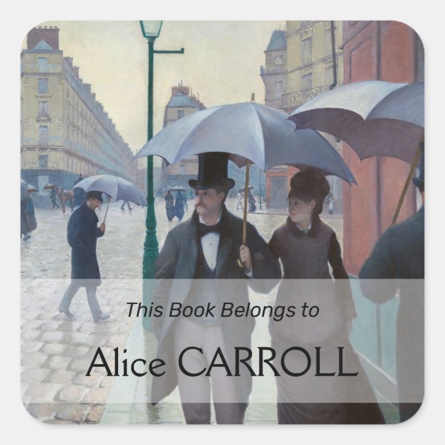 Gustave Caillebotte - Paris Street; Rainy Day Square Sticker (Front)