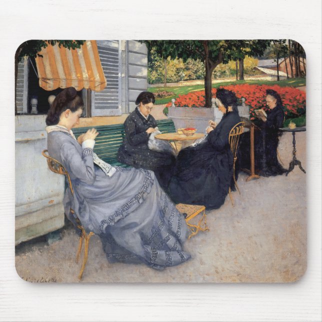 Gustave Caillebotte - Portraits in the Countryside Mouse Pad (Front)