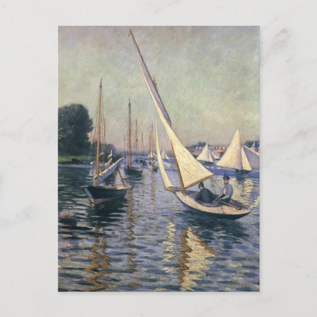 Gustave Caillebotte- Regatta at Argenteuil Postcard (Front)