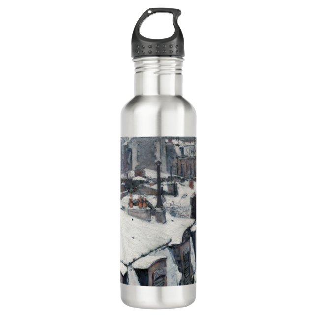 Gustave Caillebotte - Rooftops in the Snow 710 Ml Water Bottle (Front)