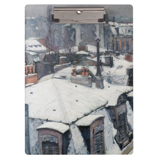 Gustave Caillebotte - Rooftops in the Snow Clipboard (Front)