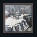 Gustave Caillebotte - Rooftops in the Snow Gift Box<br><div class="desc">Rooftops in the Snow (snow effect) / Roofs under Snow / View of Roofs - Gustave Caillebotte,  1879</div>