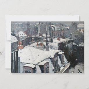 Gustave Caillebotte - Rooftops in the Snow Thank You Card