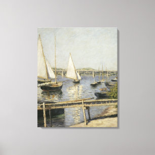 Gustave Caillebotte - Sailing Boats at Argenteuil Canvas Print