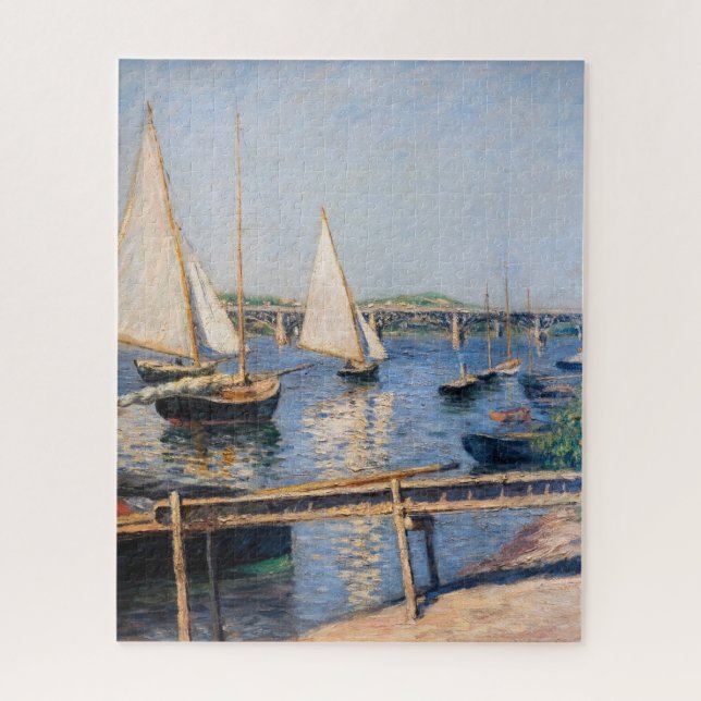 Gustave Caillebotte - Sailing Boats at Argenteuil Jigsaw Puzzle (Vertical)