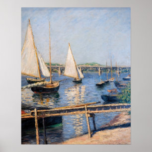 Gustave Caillebotte - Sailing Boats at Argenteuil Poster