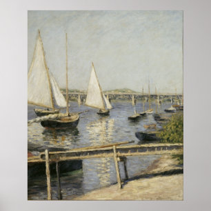 Gustave Caillebotte - Sailing Boats at Argenteuil Poster