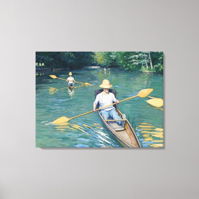 Gustave Caillebotte - Skiffs on the Yerres Canvas Print (Front)