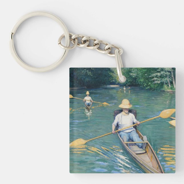 Gustave Caillebotte - Skiffs on the Yerres Key Ring (Front)