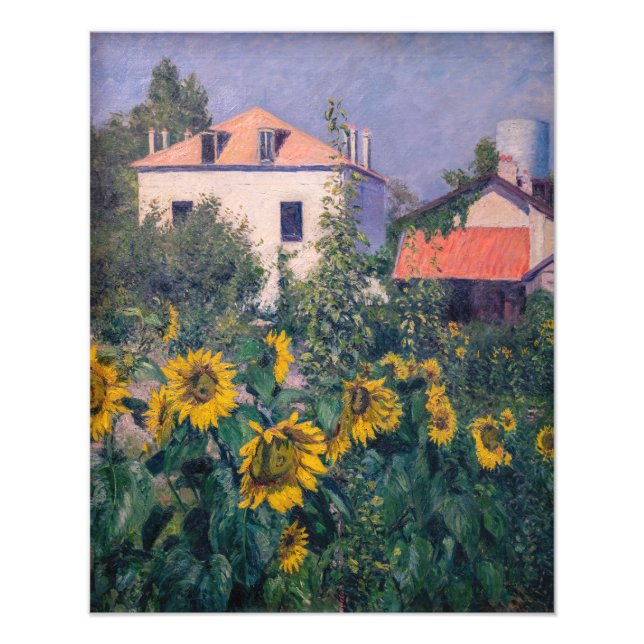 Gustave Caillebotte - Sunflowers, Garden Photo Print (Front)