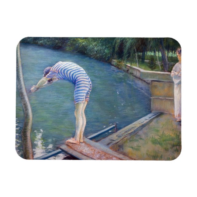 Gustave Caillebotte - The Bather / The Diver Magnet (Horizontal)