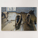 Gustave Caillebotte - The Floor Scrapers Jigsaw Puzzle<br><div class="desc">The Floor Scrapers / Les Raboteurs de parquet - Gustave Caillebotte,  Oil on Canvas,  1875</div>