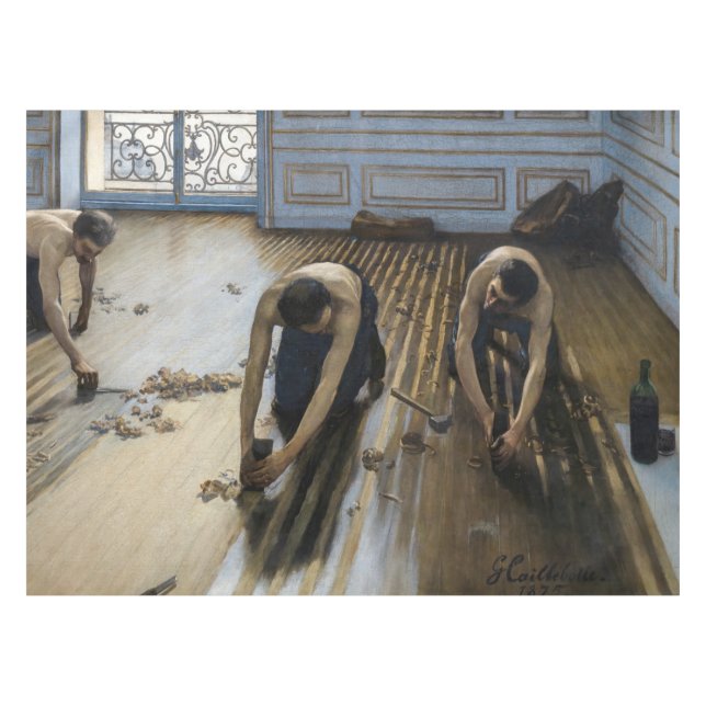 Gustave Caillebotte - The Floor Scrapers Tablecloth (Front (Horizontal))