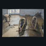 Gustave Caillebotte - The Floor Scrapers Tea Towel<br><div class="desc">The Floor Scrapers / Les Raboteurs de parquet - Gustave Caillebotte,  Oil on Canvas,  1875</div>