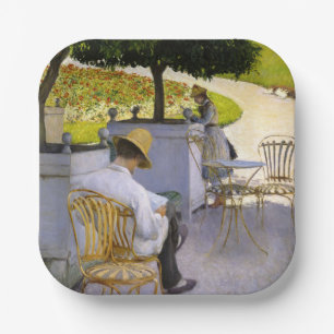 Gustave Caillebotte - The Orange Trees Paper Plate