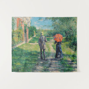 Gustave Caillebotte - The Path Uphill Tapestry