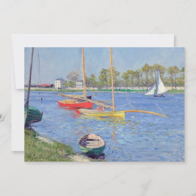 Gustave Caillebotte - The Seine at Argenteuil Invitation (Front)