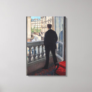Gustave Caillebotte - Young Man at His Window Canvas Print