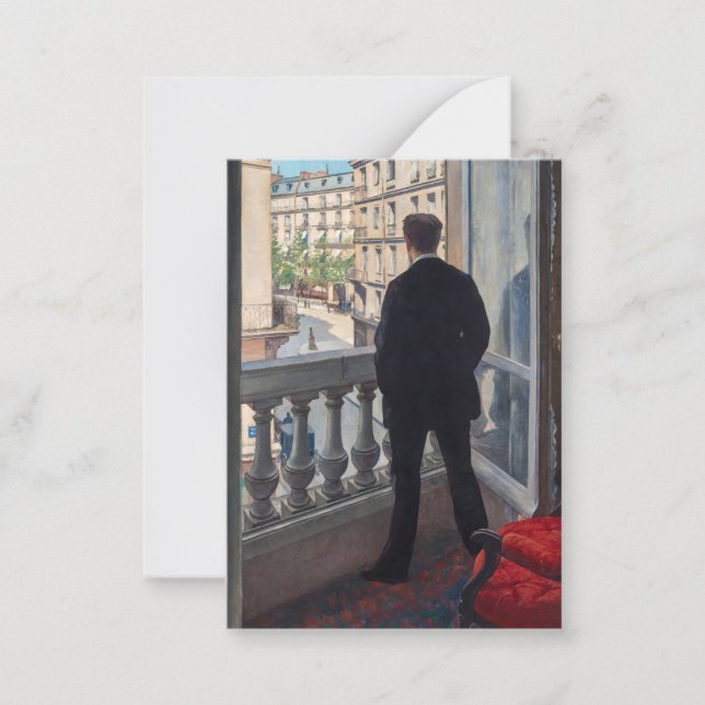 Gustave Caillebotte - Young Man at His Window  Card (Front)
