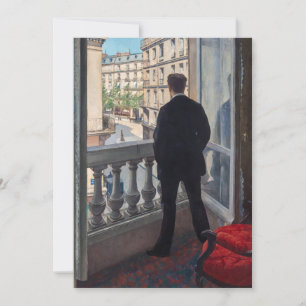 Gustave Caillebotte - Young Man at His Window Invitation