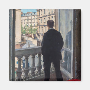 Gustave Caillebotte - Young Man at His Window Magnet