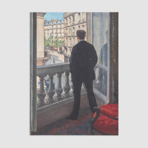 Gustave Caillebotte - Young Man at His Window Tissue Paper
