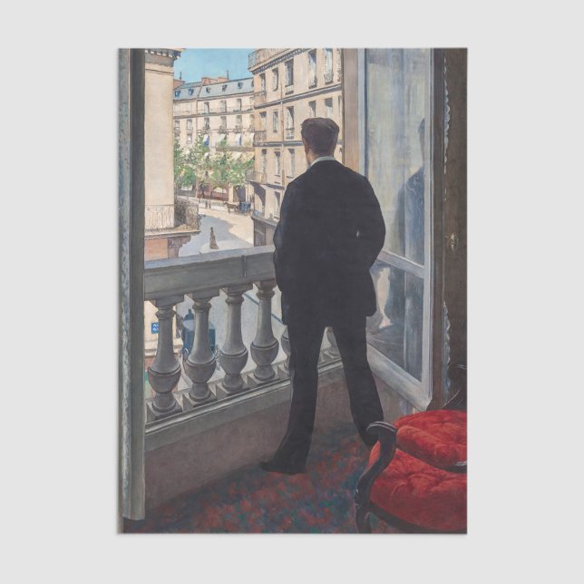 Gustave Caillebotte - Young Man at His Window  Tissue Paper (Creator Uploaded)