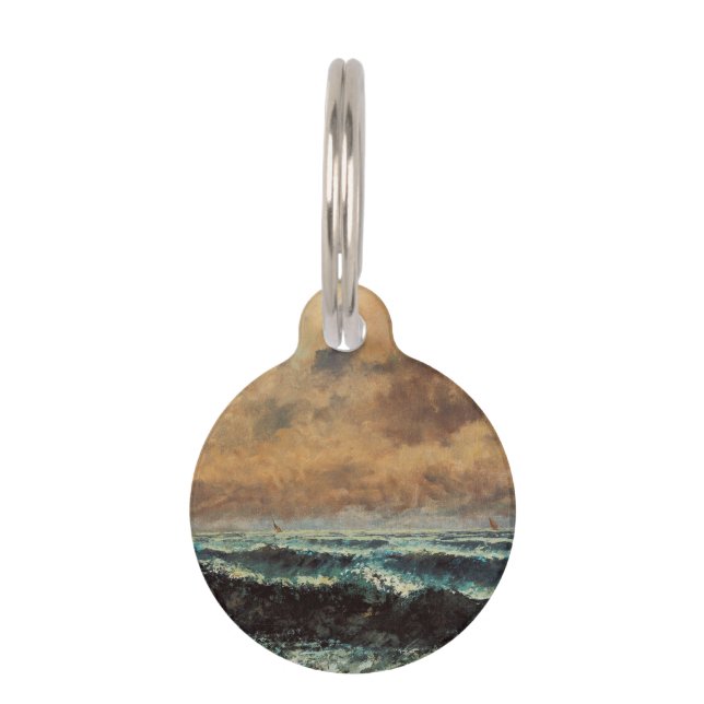 Gustave Courbet - Autumn Sea Pet Tag (Front)